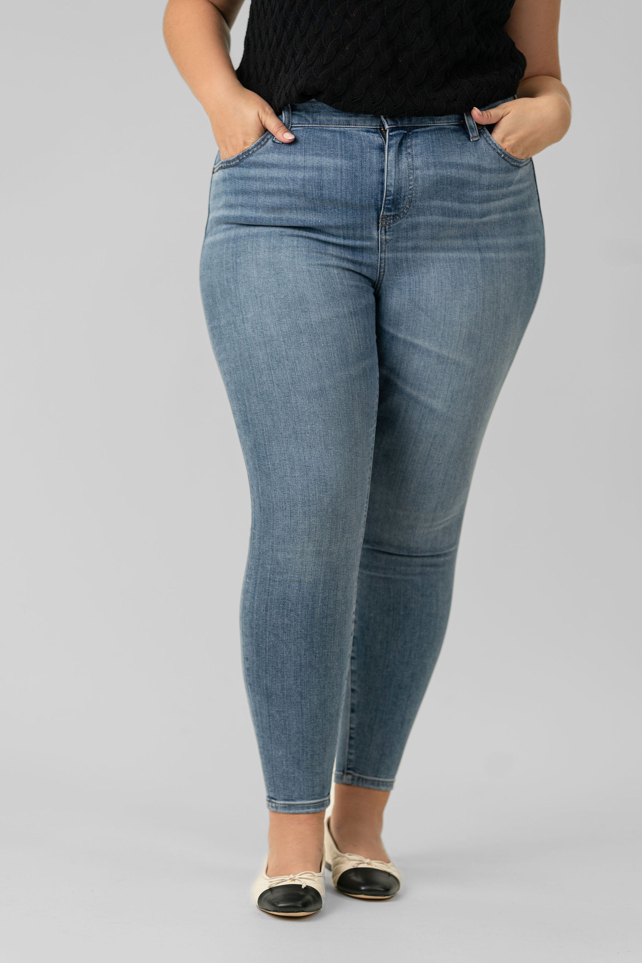 ABBY HI-RISE ANKLE SKINNY 28" JEAN plus-size - AMOUR781