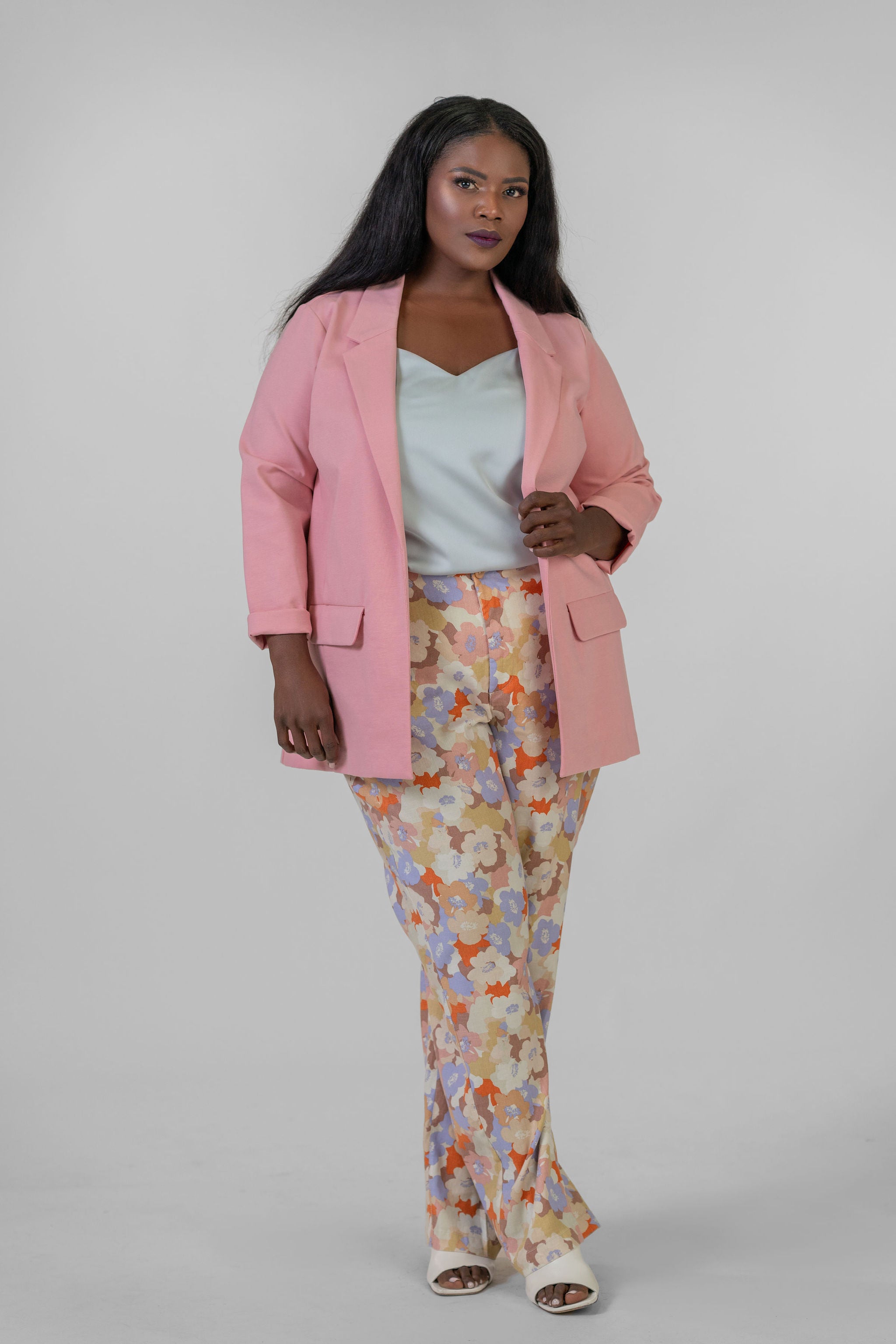 BOYFRIEND BLAZER WITH PRINCESS DARTS plus-size - AMOUR781
