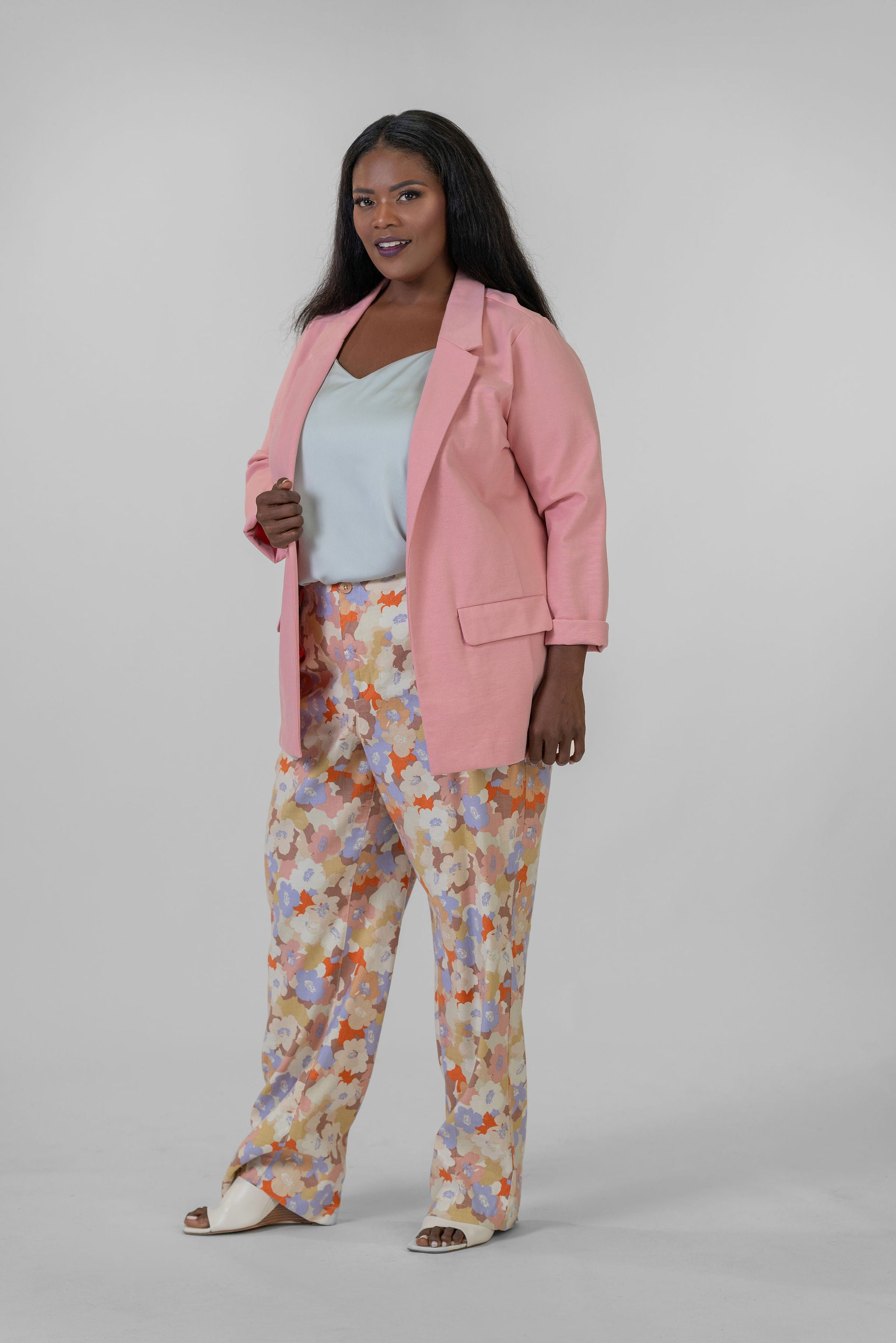 BOYFRIEND BLAZER WITH PRINCESS DARTS plus-size - AMOUR781