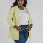 BOYFRIEND BLAZER WITH PRINCESS DARTS plus-size - AMOUR781