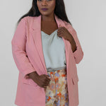 BOYFRIEND BLAZER WITH PRINCESS DARTS plus-size - AMOUR781