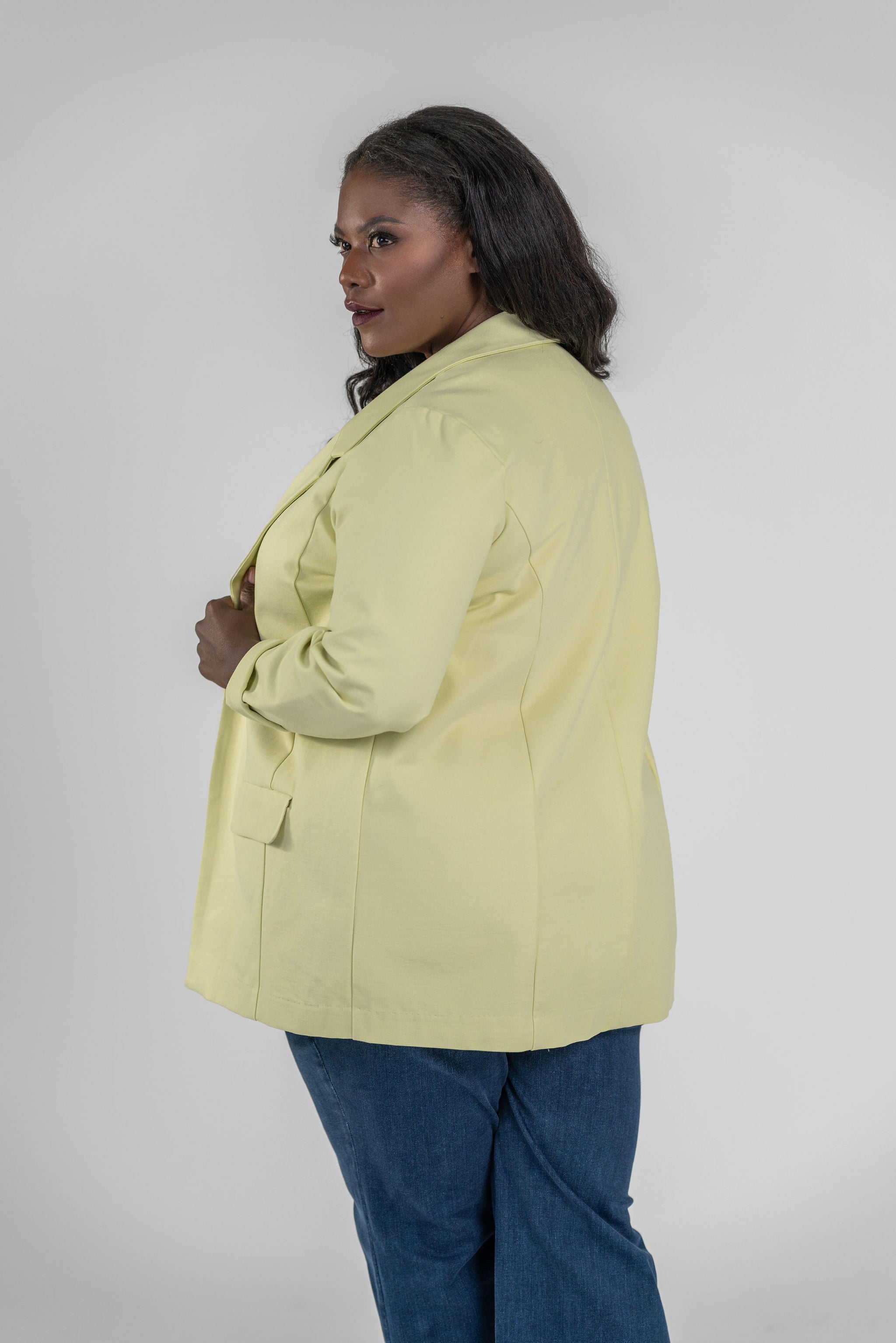 BOYFRIEND BLAZER WITH PRINCESS DARTS plus-size - AMOUR781
