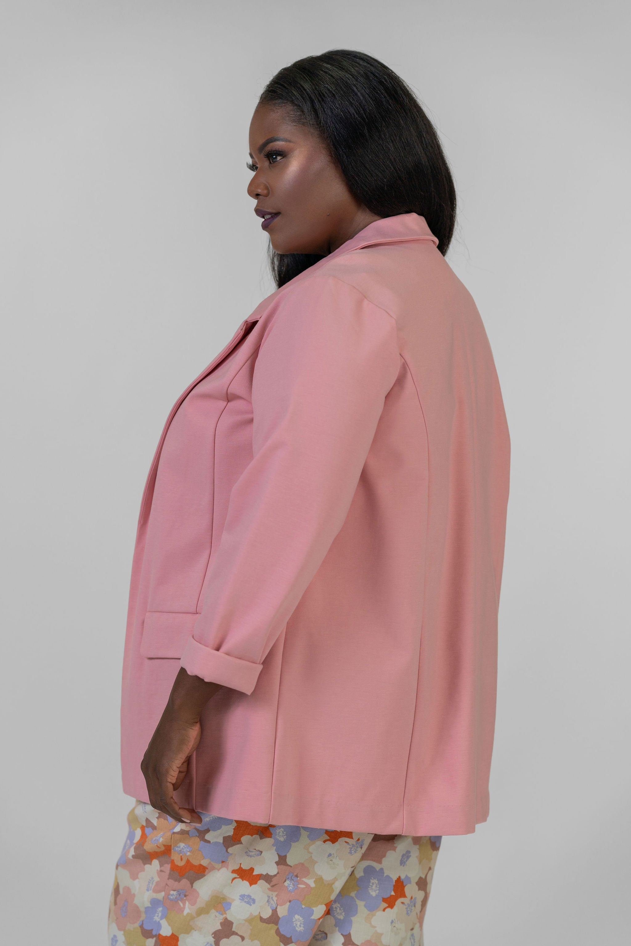 BOYFRIEND BLAZER WITH PRINCESS DARTS plus-size - AMOUR781