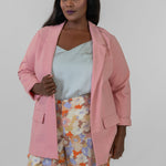 BOYFRIEND BLAZER WITH PRINCESS DARTS plus-size - AMOUR781
