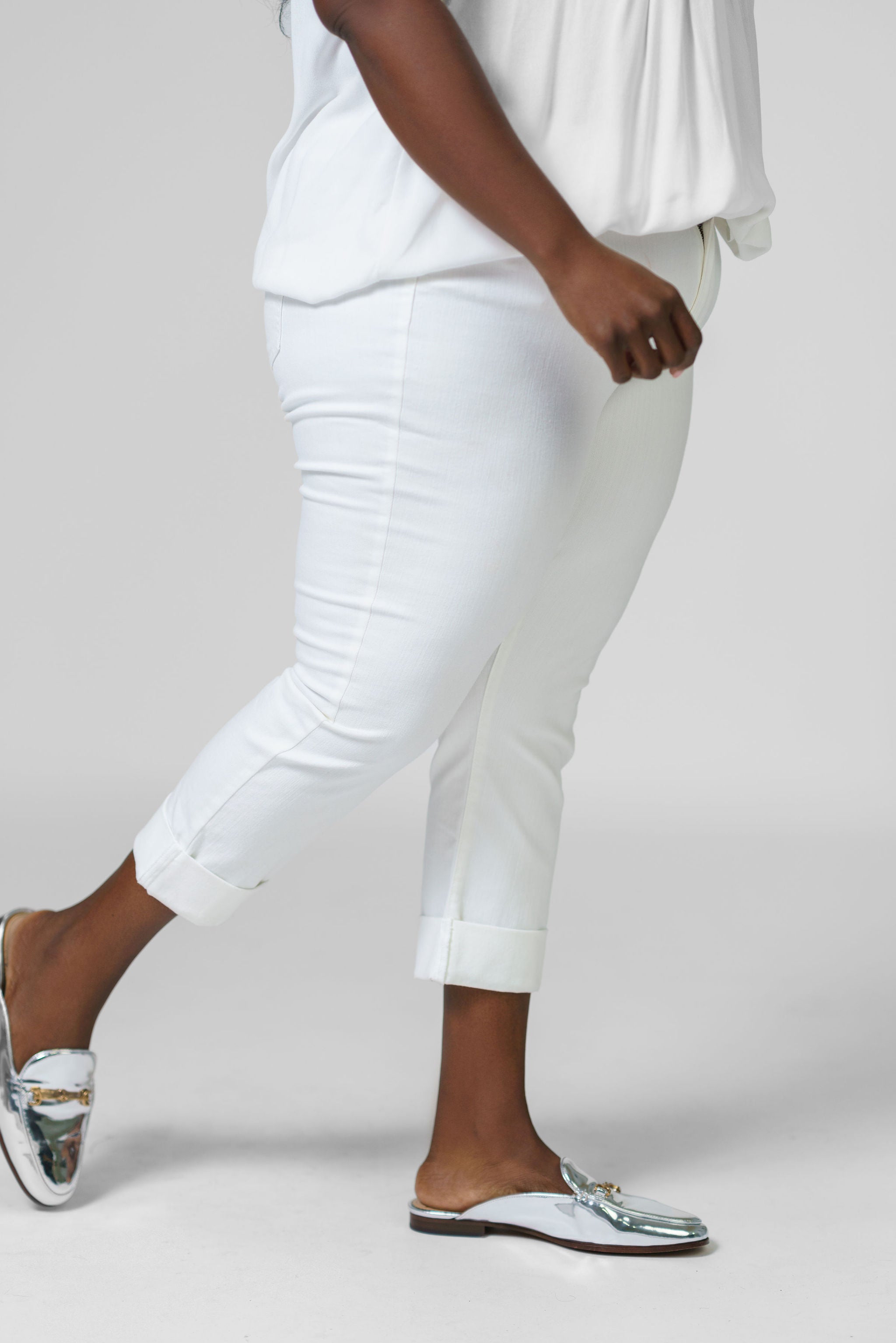 CHARLIE CROP WIDE ROLLED CUFF 24" JEAN plus-size - AMOUR781