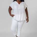 CHARLIE CROP WIDE ROLLED CUFF 24" JEAN plus-size - AMOUR781