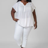 CHARLIE CROP WIDE ROLLED CUFF 24" JEAN plus-size - AMOUR781