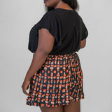 FLOWY CHECK SHORT plus-size - AMOUR781