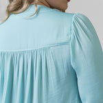 V-NECK POPOVER WOVEN BLOUSE - AMOUR781