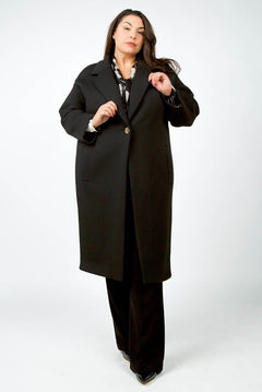 LONG ONE BUTTON COAT plus-size - AMOUR781