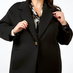 LONG ONE BUTTON COAT plus-size - AMOUR781