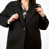 LONG ONE BUTTON COAT plus-size - AMOUR781