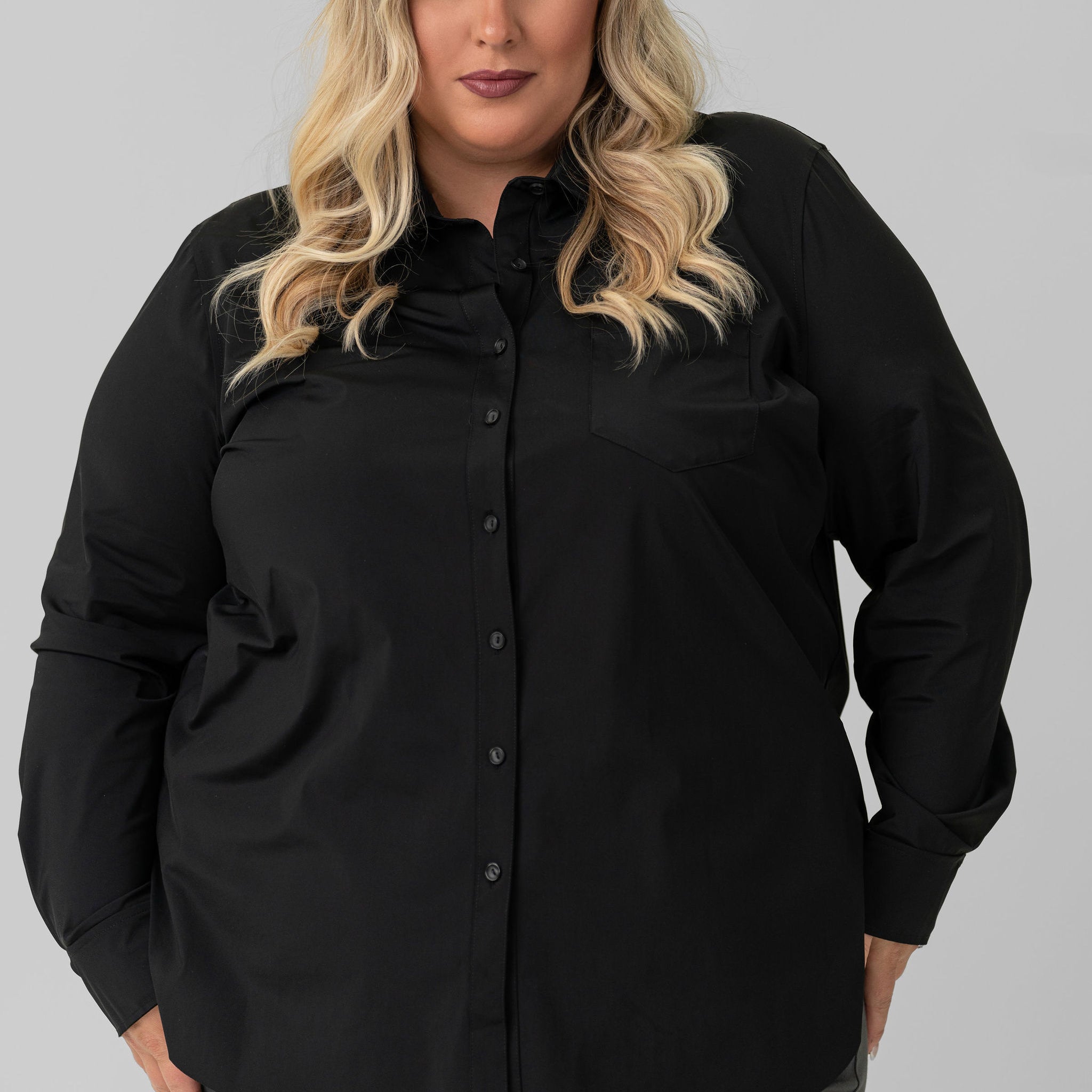 SCHIFFER BUTTON DOWN plus-size - AMOUR781