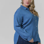 DREW STRETCH CHAMBRAY SHIRT - AMOUR781
