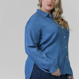 DREW STRETCH CHAMBRAY SHIRT - AMOUR781