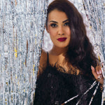 SALENA SATIN FEATHER TOP plus-size - AMOUR781
