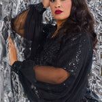 SEQUIN GEORGETTE DRESS plus-size - AMOUR781