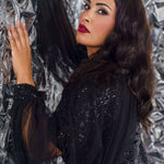 SEQUIN GEORGETTE DRESS plus-size - AMOUR781