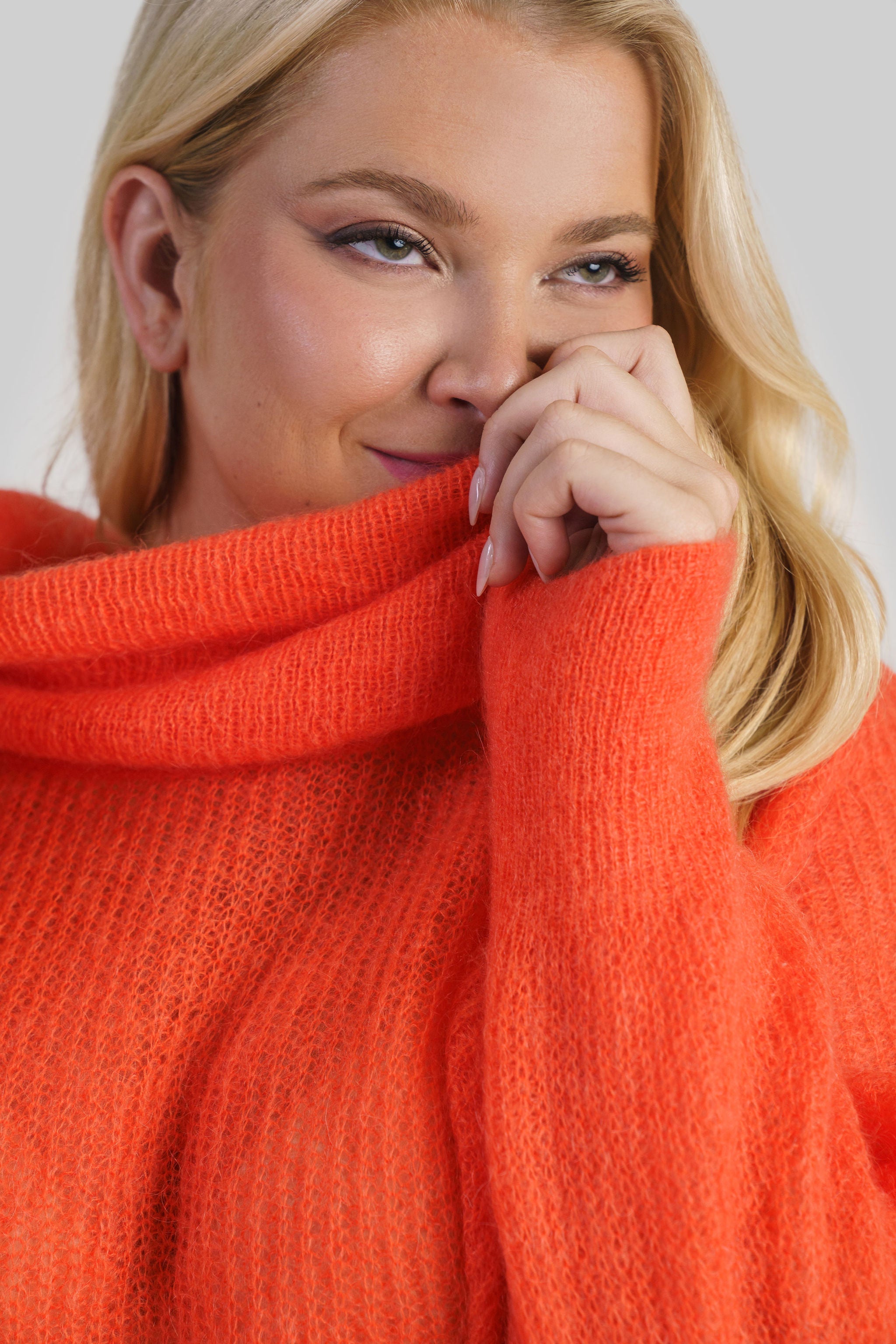 CAELIE MOHAIR BARDOT SWEATER plus-size - AMOUR781