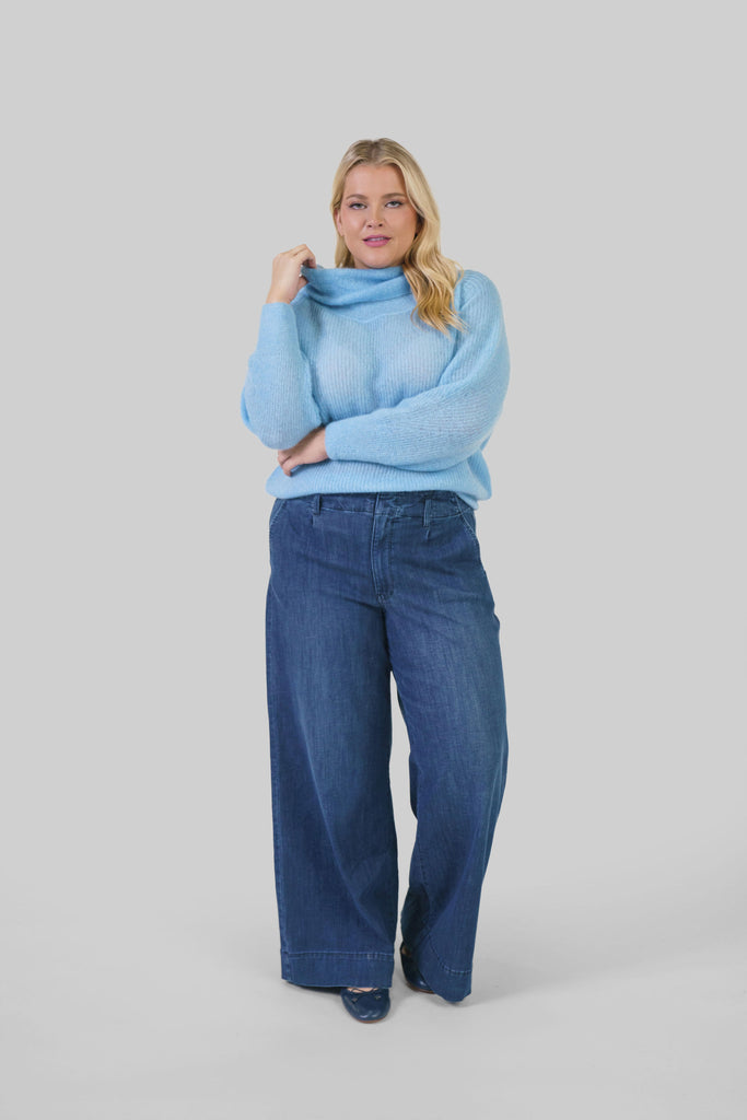CAELIE MOHAIR BARDOT SWEATER - AMOUR781