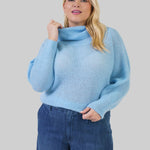 CAELIE MOHAIR BARDOT SWEATER plus-size - AMOUR781