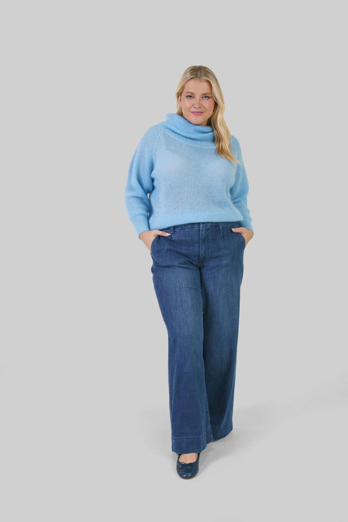 CAELIE MOHAIR BARDOT SWEATER - AMOUR781