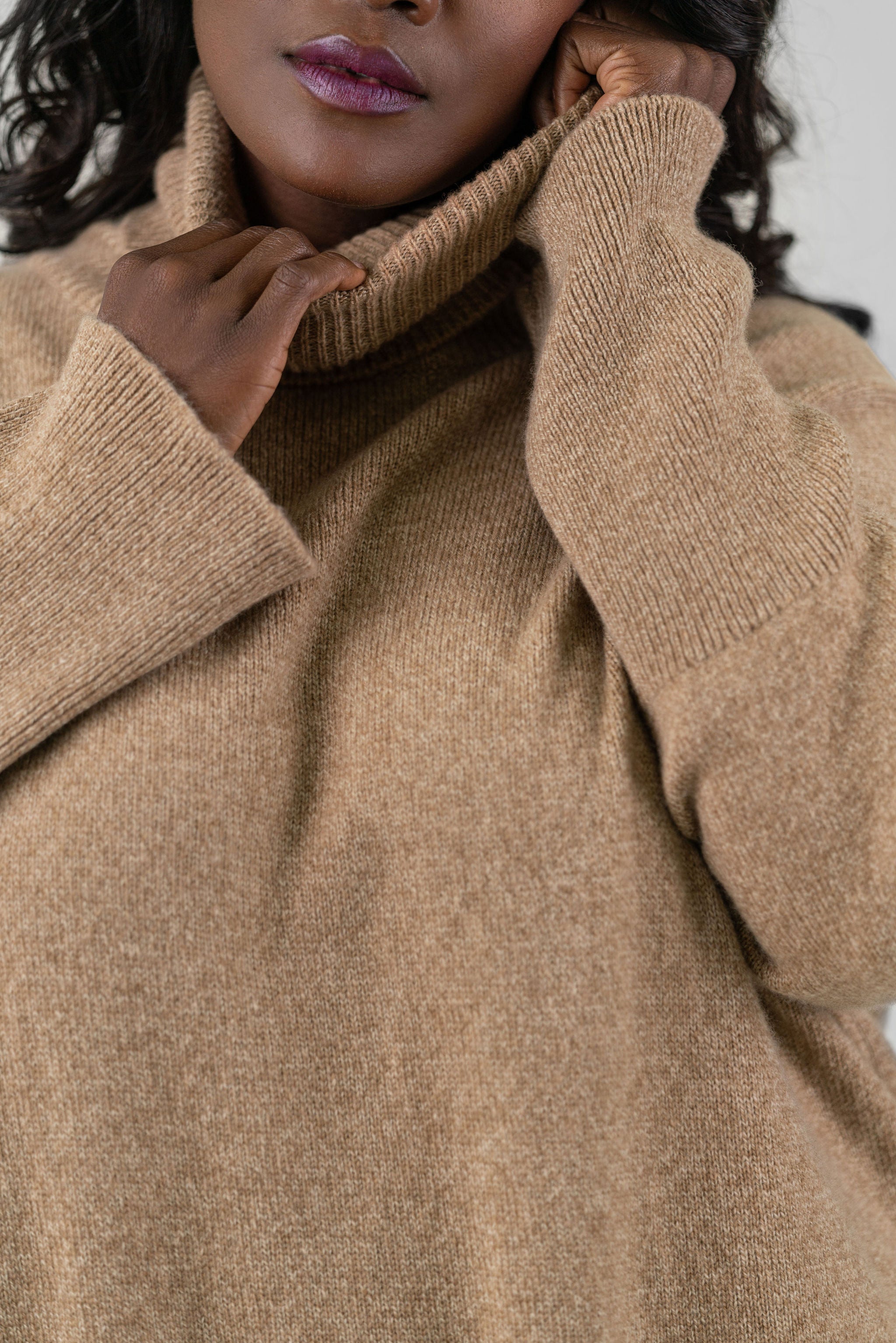 LONG LOOSE SWEATER IN WOOL AND CASHMERE - GALICE plus-size - AMOUR781