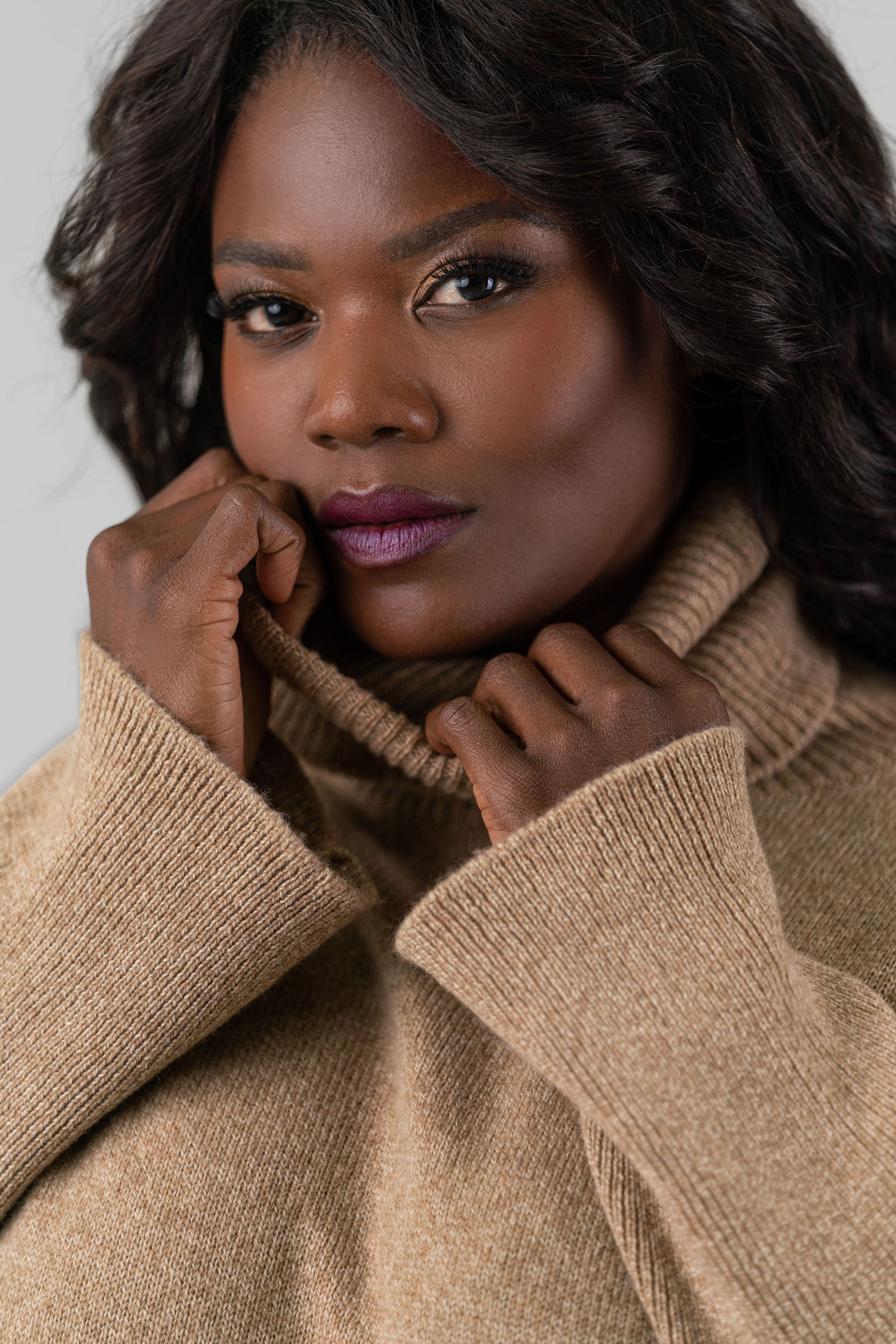 LONG LOOSE SWEATER IN WOOL AND CASHMERE - GALICE plus-size - AMOUR781