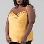 DRAPE NECK TANK plus-size - AMOUR781