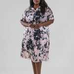 FLORAL BURNOUT DRESS plus-size - AMOUR781