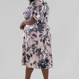 FLORAL BURNOUT DRESS plus-size - AMOUR781