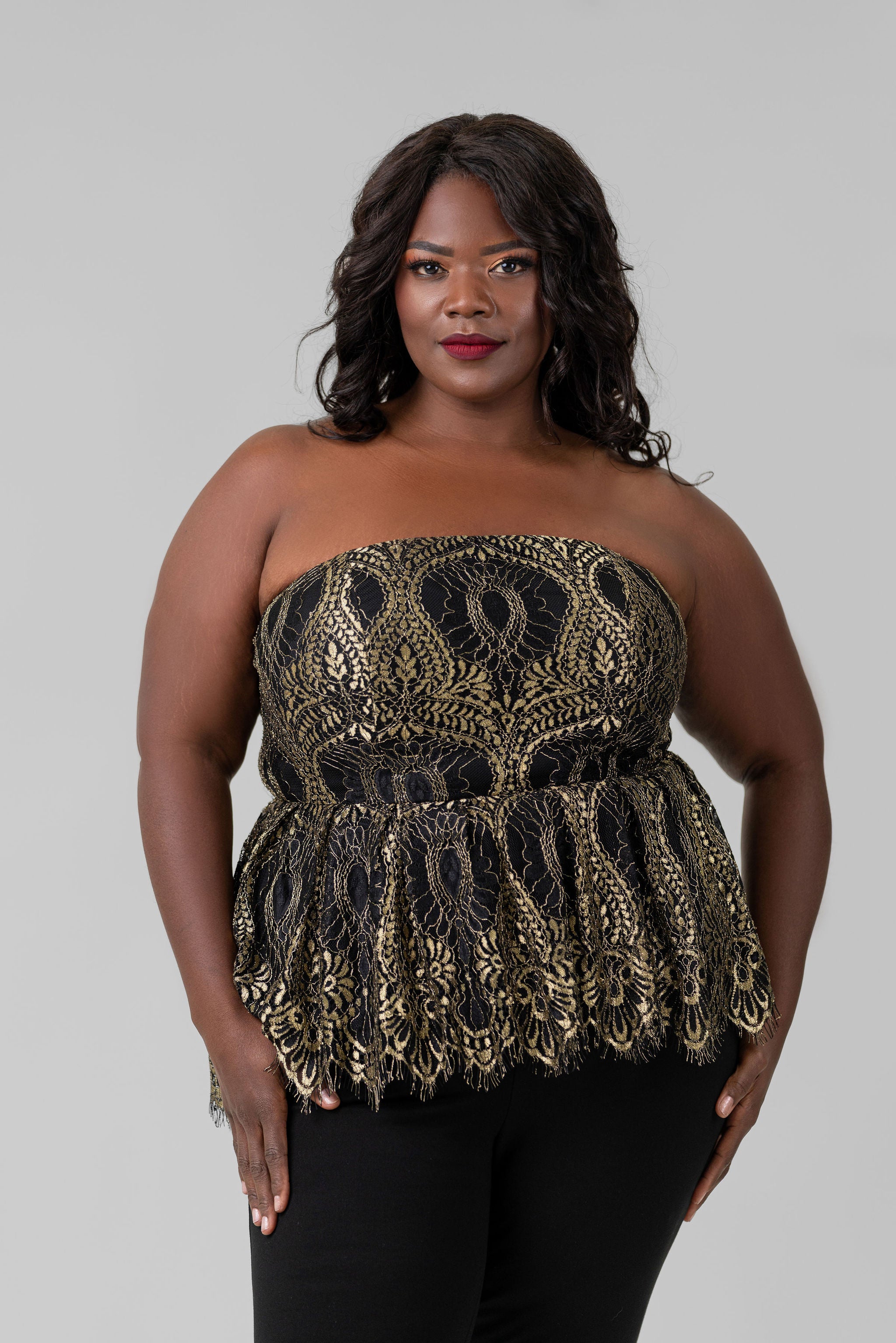 LACE BUSTIER TOP plus-size - AMOUR781