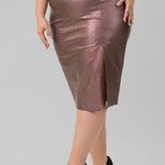 METALLIC STRETCH SKIRT plus-size - AMOUR781