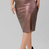 METALLIC STRETCH SKIRT plus-size - AMOUR781