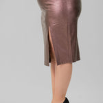 METALLIC STRETCH SKIRT plus-size - AMOUR781