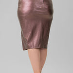 METALLIC STRETCH SKIRT plus-size - AMOUR781