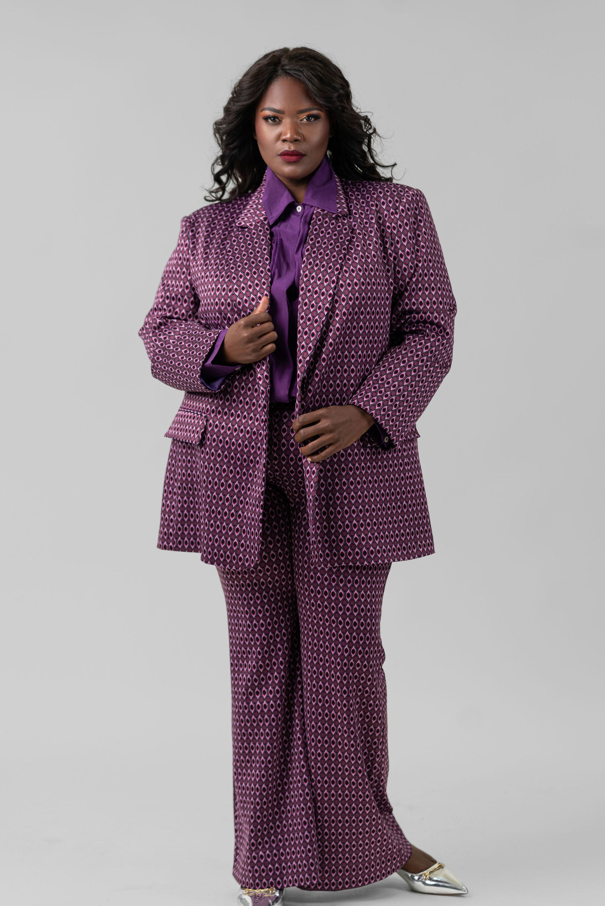 GEO PATTERN BLAZER plus-size - AMOUR781