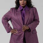 GEO PATTERN BLAZER plus-size - AMOUR781