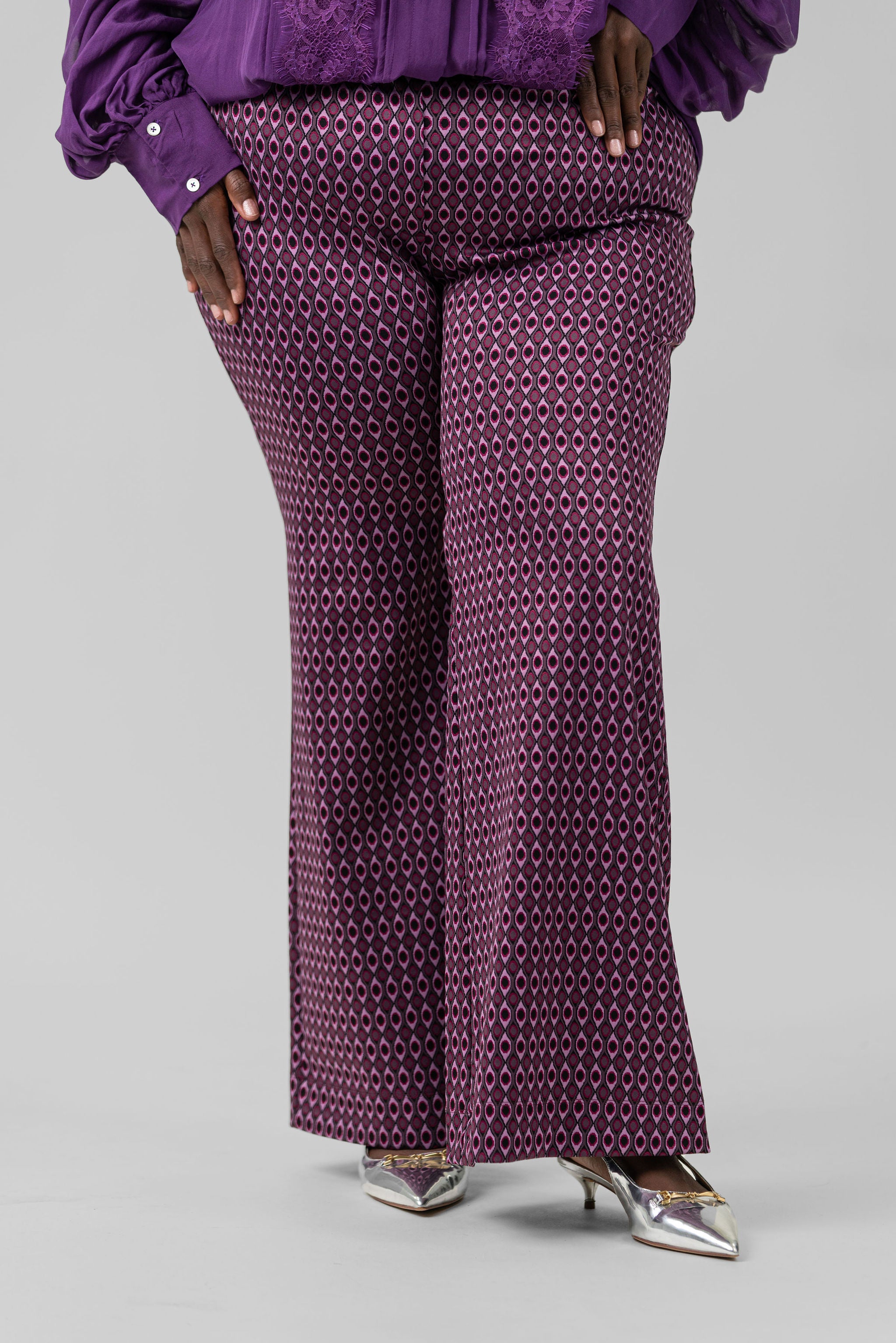 GEO PATTERN TROUSER plus-size - AMOUR781