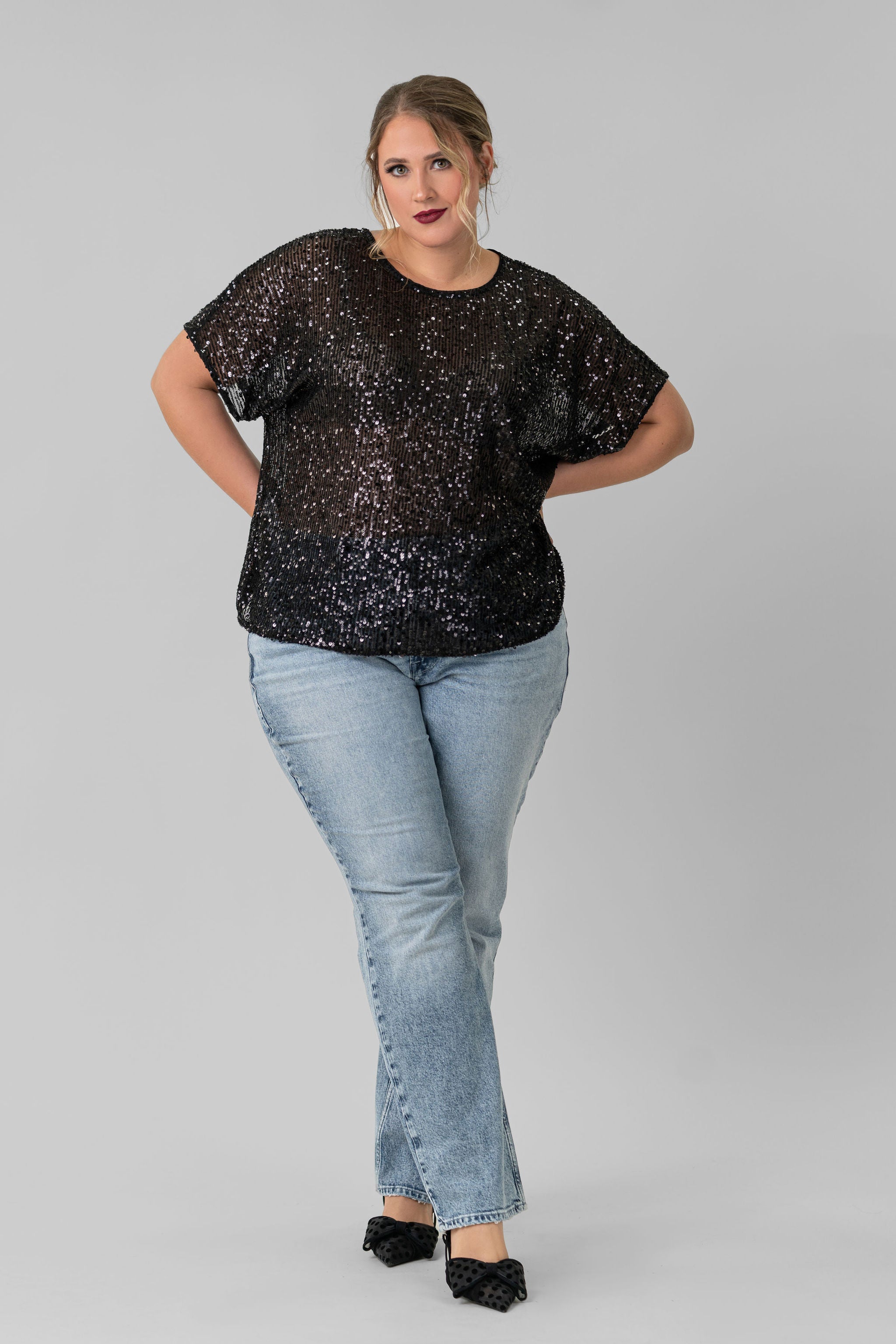 SEQUIN TOP plus-size - AMOUR781