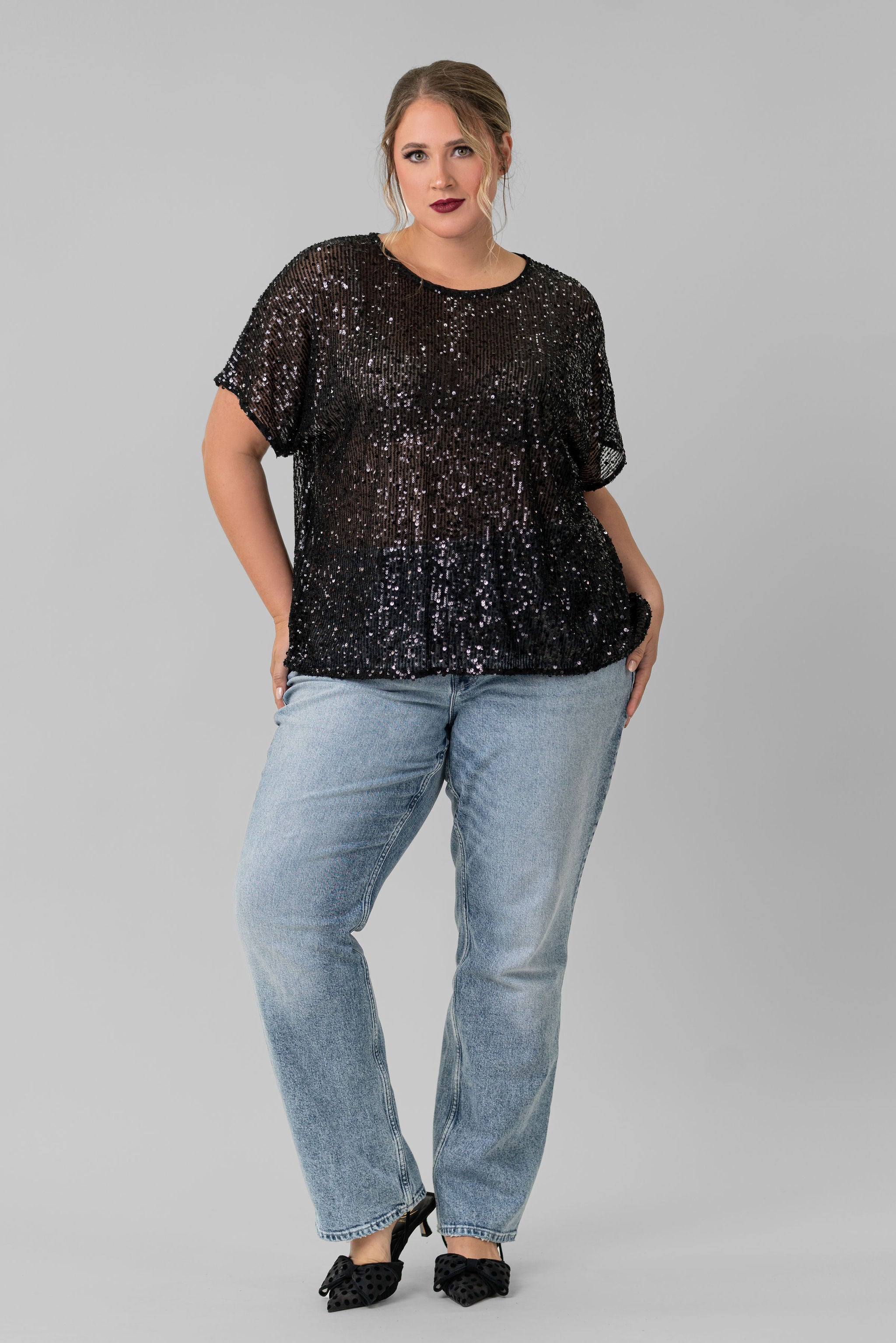 SEQUIN TOP plus-size - AMOUR781