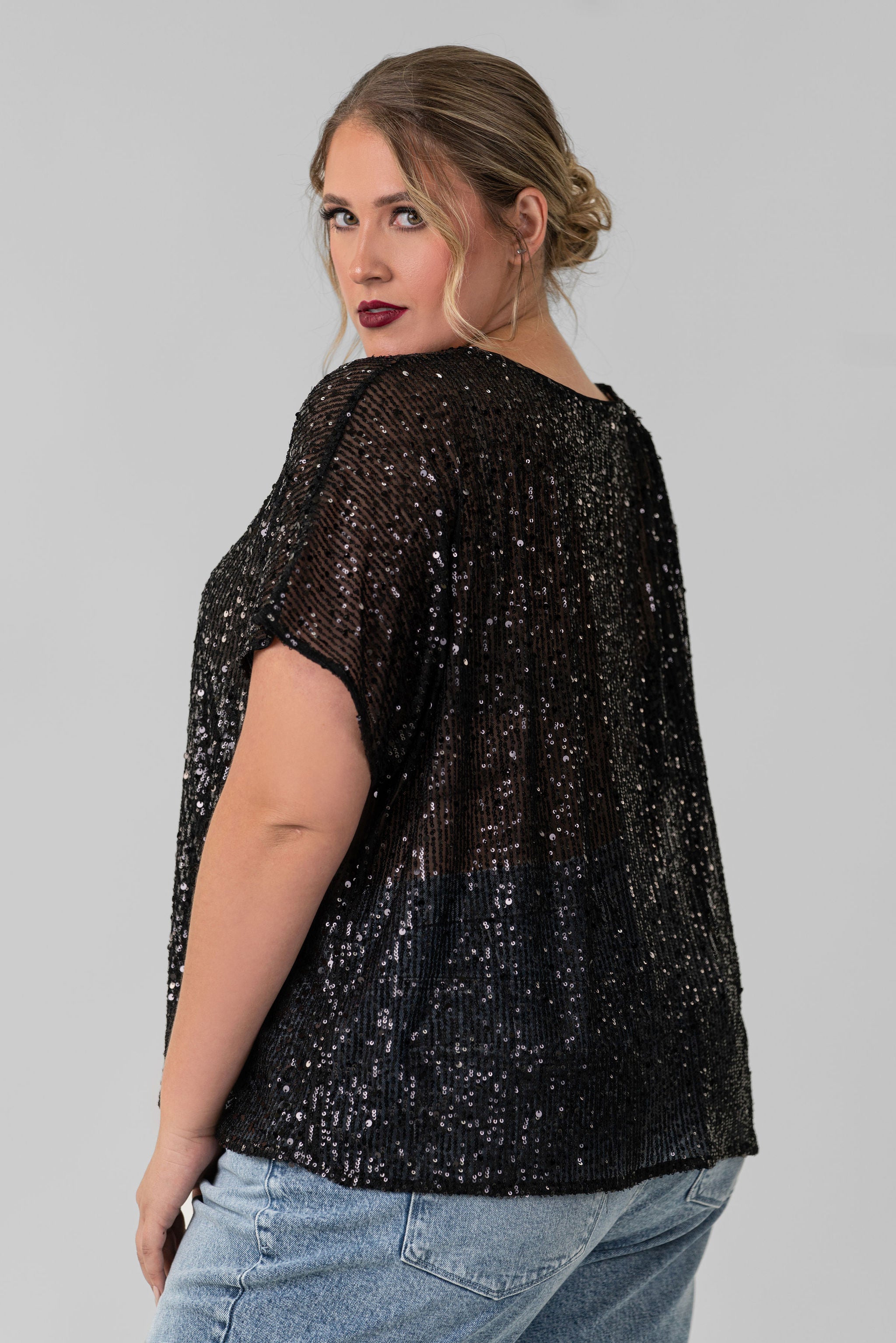 SEQUIN TOP plus-size - AMOUR781