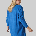 FLUFFY V-NECK LONG JUMPER plus-size - AMOUR781