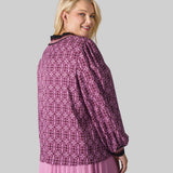GEO PUFFY SLEEVE SHIRT plus-size - AMOUR781