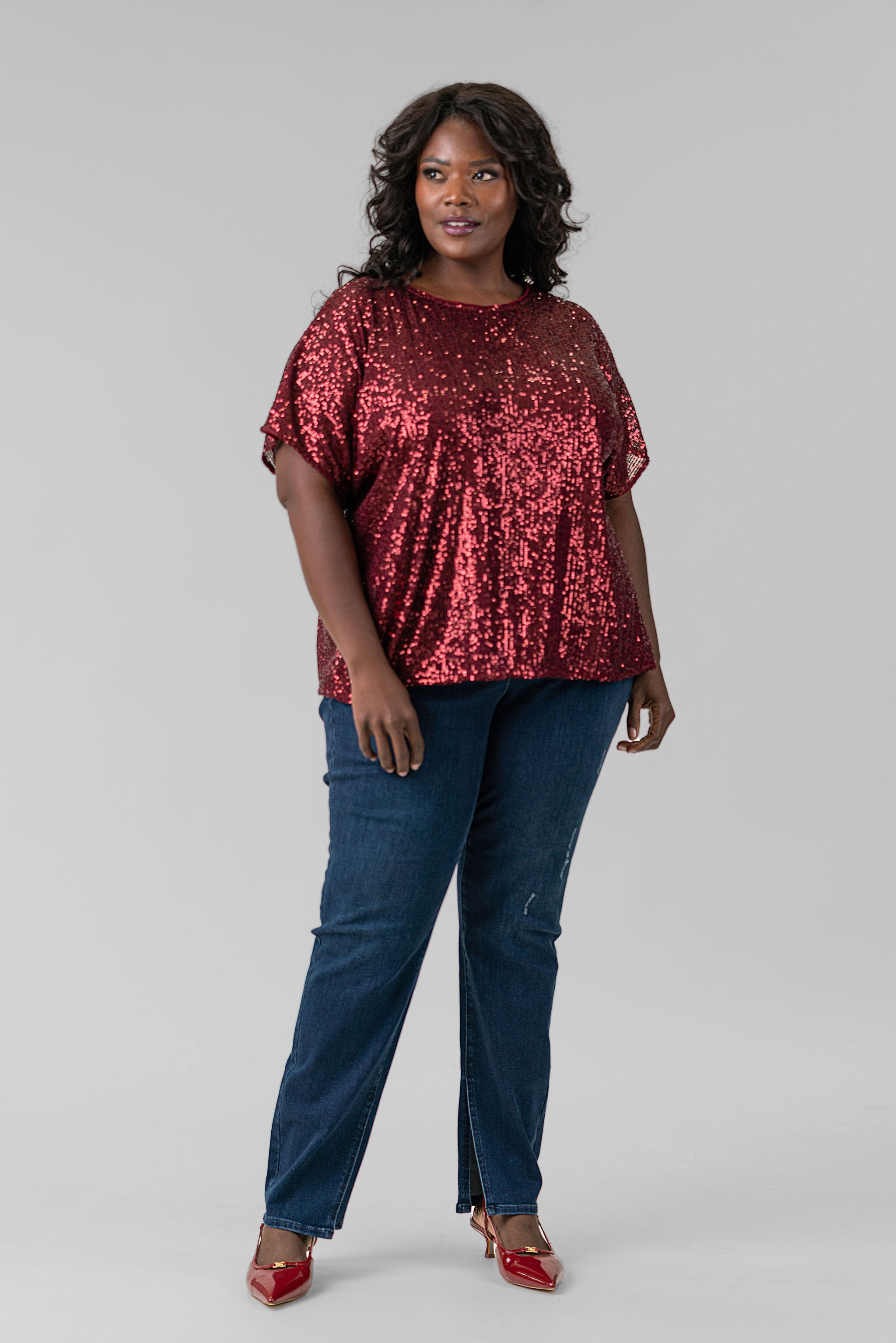 SEQUIN TOP plus-size - AMOUR781