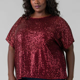 SEQUIN TOP plus-size - AMOUR781