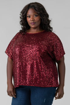 SEQUIN TOP plus-size - AMOUR781