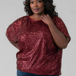 SEQUIN TOP plus-size - AMOUR781