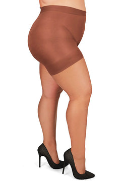 CURVY ULTRA SHEER CONTROL TOP PANTYHOSE plus-size - AMOUR781