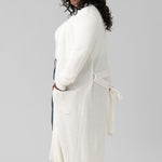 COTTON / CASHMERE BELTED RIBBED LONG CARDIGAN plus-size - AMOUR781
